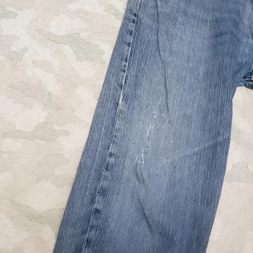 Levis 505 Jeans Mens 38x32 Blue Straight Leg‎ Pockets Denim Medium Wash